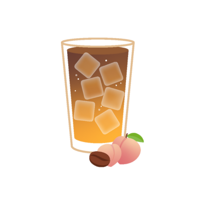 Peach tea coffee